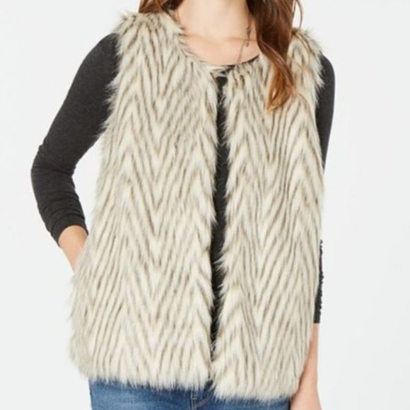 Say What? Faux Fur Vest - Like New - Picture 1 of 8